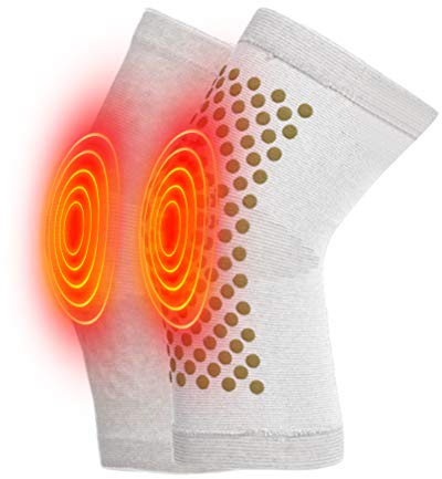 Masyrt - Winter Wormwood Self Heating Knee Braces, Heated Knee Massager, Heated Knee Brace Wrap, Self Heating Knee Support for Arthritis, Joint Pain Relief, Sports Recovery (gray)