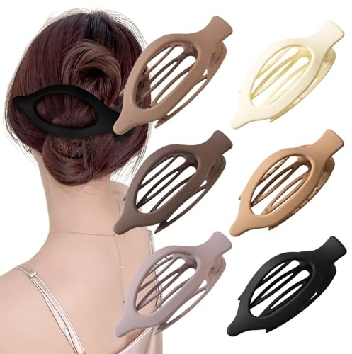 CATOR 6 flache Haarspangen für Damen, Haarspange, Haarspange, rutschfest, für langes Haar, dick und lockig, Haarclips für Frauen und Mädchen