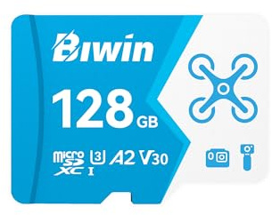 Biwin MS160 MicroSDHC UHS-I Speicherkarte 128GB - Lesen bis zu 160 MB/s - A1 V30 U1 Klasse 10 4K UHD Videos für Videoaufnahmen von Smartphones/Tablets/Digitalkamera Canon Sony