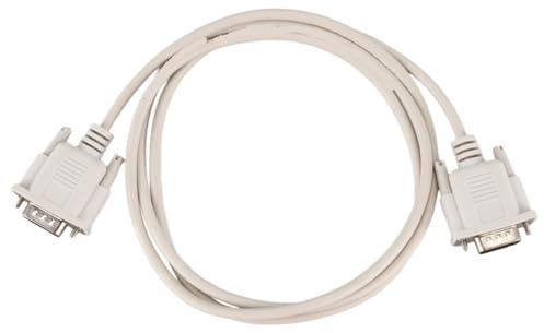 VCALDGFZ 1.4M RS232 DB9 9 Pin Male to VGA Video 15 Pin Male Adapter Cable Light Gray
