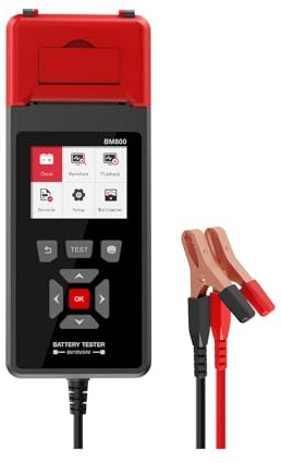 Car Battery Tester With Printer 6V 12V 24V Battery Analyzer Cranking Test Charging Test Max Load Test