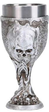 HINAYOSAN Gobelet vintage en acier inoxydable avec motif tête de mort pour fête - Robuste et efficace - Décoration sur le thème gothique