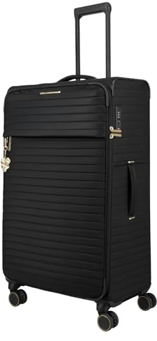 Travelite Weichschalenkoffer Barbara STEPP Größe L, mit TSA-Schloss, 4 Doppelrollen, großer Reisekoffer aus Nylon, 47 x 80 x 30 cm, 3,5 kg, 88 L