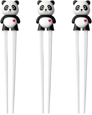 3 Stück Essstäbchen, Stäbchen Zum Essen, Sushi Stäbchen, Panda Design, 45*185mm, Für Anfänger, Familienessen, Reisen, Restaurant