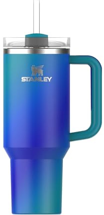 STANLEY 1913 Quencher H2.0 Borraccia Con Cannuccia 1.2L - Sea Glass Aura | Flowstate - Freddo Per 11 Ore - Con Ghiaccio Per 48 Ore - Senza BPA - Tazza Termica Con Manico
