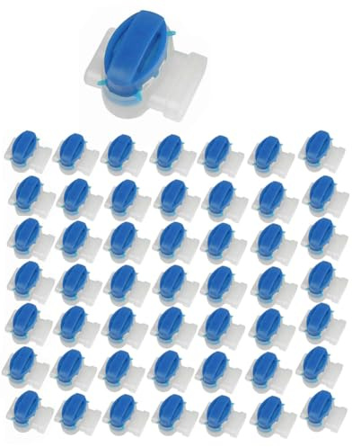 Lobamop Lot de 50 bornes de connexion de câble électriques 314 broches pour robot tondeuse à gazon - Bleu