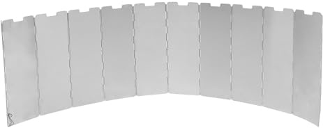 Gatuida Propangas Terrassenheizstrahler Reflektor Aluminium Windschutz Faltbar Hitzeschutzblech für Outdoor Campingkocher und Außenheizung