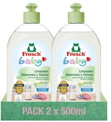 Frosch Baby Detergente Ecológico Biberones y Chupetes, Pack 2 x 500 ml
