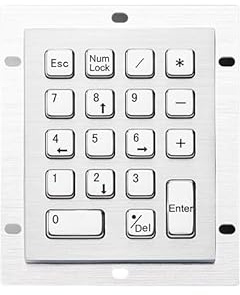 VCBGDJI 18-Key Compact Numeric Metal Keypad, Industrial-Grade Stainless Steel Computer Password Keypad(USB)