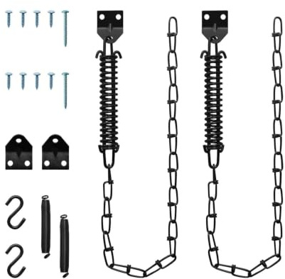 Verrou De Chaîne Pour Porte D'Entrée 2 Pièces De De Sécurité Portail | Chaîne Porte Renforcée pour hôtel, bureau, garage, abri de jardin, chambre, appartement, dortoir, clôture et