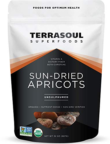 Terrasoul Superfoods Organic Apricots, 2 Lbs, Unsulphured, No-Added Sugar, Sweet and Tangy Delights for Snacking, Baking, and Vibrant Trail Mixes