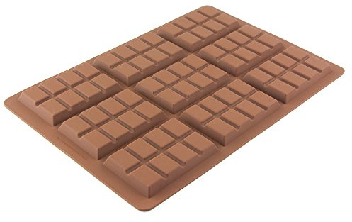 Silicone Chocolate Bar Moulds - Rectangle Baking Moulds (9 Cell 8 Section)
