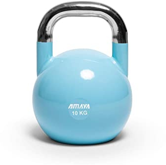 AMAYA SPORT Tävling Kettlebells - 10 kg. Ryska tävlingsvikter för träning i styrka och balans hemma eller i gym