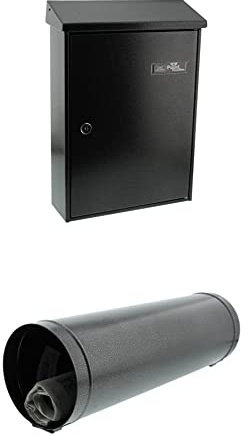 Burg-Wächter Briefkasten, A4 Einwurf-Format, Vollflächig verzinkt, Strukturlackiert, Letter 5832 E, Eisen + News 5800 E Zeitungsrolle, Briefkastenergänzung, A4 Einwurf-Format, Stahl eisenfärbig