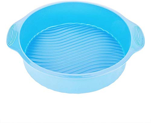 TICFOX Samfox Kuchenform, Silikon-Kuchenformen Rund 9 Zoll Silikon Kuchenform Runde Form Backform Antihaft-Backformen Kuchenformen für Käsekuchen und Regenbogenkuchen(Blau)