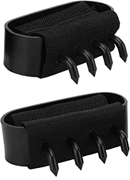 2 Pcs 4 ganchos de crampones dentados Garra de mano trepar árboles Ligero Buena flexibilidad Garra mano para trepar Gancho de agarre para escalada al aire libre Garra de mano para trepar al aire lib