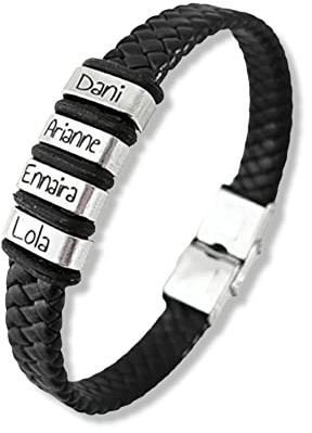 Pulsera con nombres personalizada, MODELO TALY para todas las tallas, ajustable, acero inoxidable.