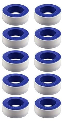 DUNSBY Dichtungsband Wasserleitung 10PC Wasserhahn Dichtung Gewinde Band Rolle Sanitär Klempner Fitting for Wasser Gas Pipeline Link Dicht Band Versiegelungen Wasser Rohr