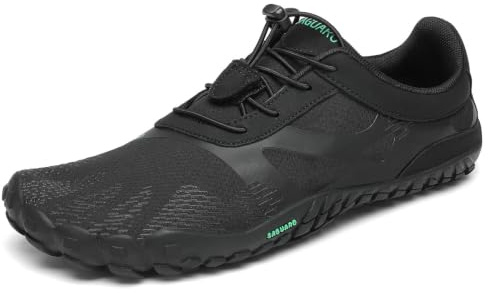 SAGUARO Mujer Barefoot Hombre Zapatillas Minimalistas Ligera Calzado Barefoot Cómodas Zapatos de Trail Running para Zero Drop Soles Vanta Negro,Gr.38
