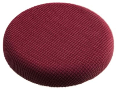 Wambere 2 Stück Runder Hockerbezug Stuhl Staubabdeckung Elastizität Hocker Bezug Drehstuhlhockerbezug Waschbar Hocker überzug Hocker Schonbezüge für 30-40cm Runder Hocker Durchmesser,Rot