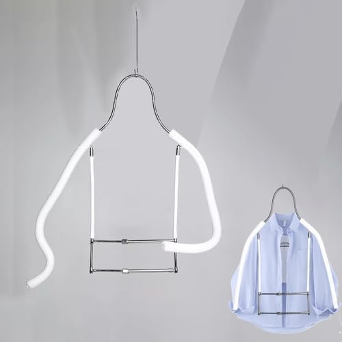 Kleiderständer in Form einer Schaufensterpuppen-Schneiderpuppe für Oberteile und Mäntel, bewegliche halbe Kleiderbügel zum Ordnen der Kleidung, Kleiderständer aus Metall für ausziehbare Jacken (groß)