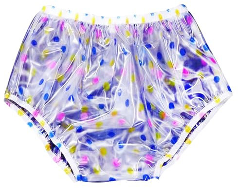 CSGTUO Anti-Geruch Inkontinenz-Slips Aus Kunststoff für Erwachsene Hohe Taille Auslaufsicher Wiederverwendbare Windel wasserdichte Anti-Seiten-Leckage Physiologisch Kunststoffhose,2XL,White