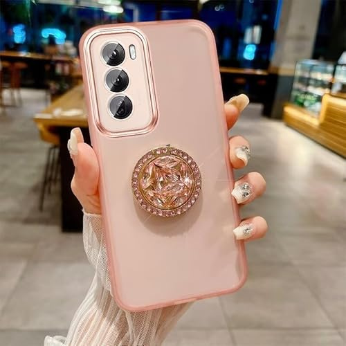 ATISIJIE Case for Samsung Galaxy A20 / A30,with Glitter Diamond Ring Holder Stand,Fashion Shockproof Phone Protective Women Girl's Case Cover for Samsung Galaxy A20 / A30-Pink