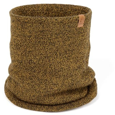 HEYO Herren Schlauchschal Warmer Loopschal melliert Rundschal Weicher Halswärmer Winterschlauchschal Nackenwärmer für Skifahren Snowboarden (Gelb)