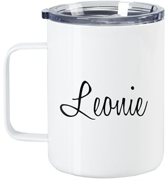 GRAZDesign Glühwein Wanderbecher Wunschname, individuelle Beschriftung, Edelstahlbecher mit Deckel Thermo 400ml