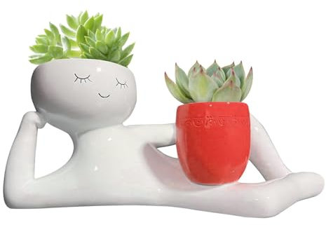 Contenedores de Plantas, Maceta de plantador de Resina Garden Flower Flower
