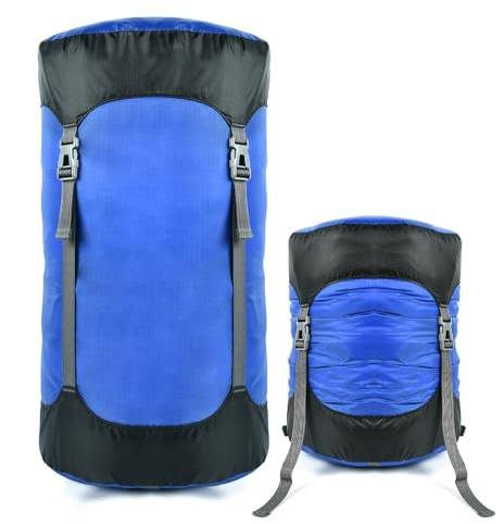 XIABYAYU Kompressionspåse för Sovsäck, Förvaringsväska, Kompressionspåse, Trekking, Ultralight, 11L/18L/30L/45L, Utomhus, Camping, Bergsklättring, Vandring