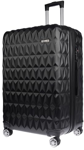 Christian Wippermann XL Jumbo 4-Rollen Koffer sehr groß 49x75x32 cm mit Dehnfuge Check-in mit TSA-Schloss | bis 138 Liter, 3,9 kg leicht |für Männer & Frauen