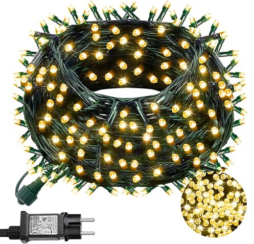 FZIFZI Luces Arbol Navidad, 20M 200LED Luces Navidad Exterior Interior, 8 Modos Impermeable Luz de navidad para Árbol, con Función de Memoria, Christmas Lights para Decoración Fiesta Compleaños