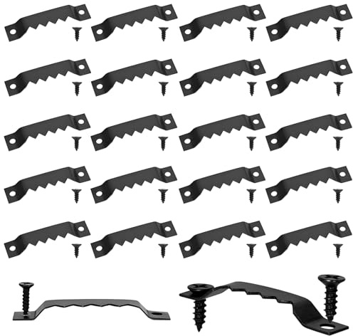 20 Stück Bilderhaken,Bildaufhänger,für Bilder Aufhänger Haken,Aufhängung mit Picture Schrauben,Wand zum Aufhängen Bild Leinwand,BilderaufhäNger,Schwerlast Bilderrahmenanhänger Wandhaken (Schwarz)