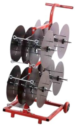 Elektrischer Kabeltrommelständer, Tragbarer Kabeltrommelständer Mit Rädern, Mehreren Achsen Und 4/6/8 Ablagefächern, 150 Kg Tragkraft, For Baustellen(49x74x90cm)