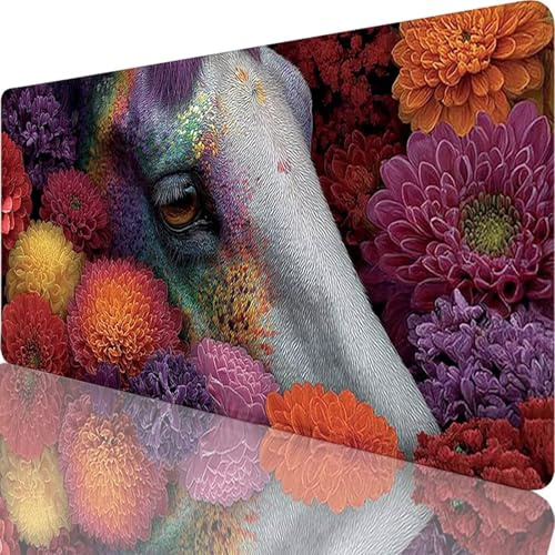 Tapis de Souris Gaming Rouge, Grand Tapis de Souris XXL 1500x800x3 mm, Animal Mouse Pad pour Clavier et Bureau, Gaming Accessoire, Antidérapante, Améliore la précision et la Vitesse pour Gamer l-7695