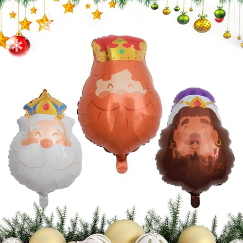 King Party Ballonger - 3-pack tjocka latexdekorationer, uppblåsbara kungliga tema-set, utomhusfestivaler, familjesammankomst, semester, karneval, födelsedag, nöjesfirande
