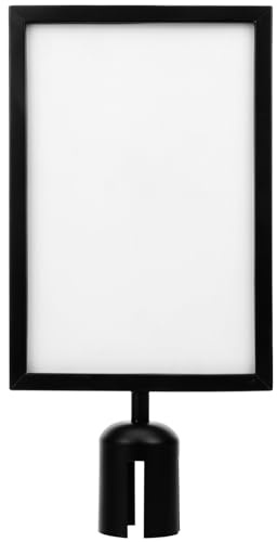 TOMETURE Stanchion Sign Holder Stainless Steel Adjustable Frame for A4 Posters in Office and Church Queue Management