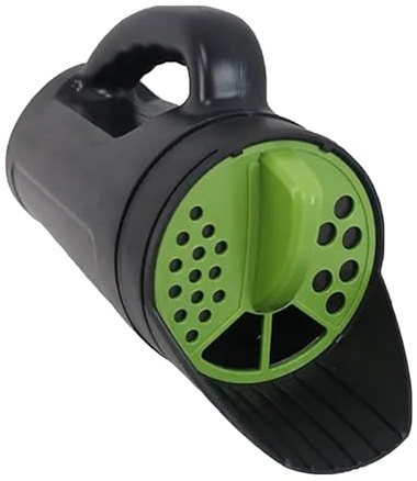 Sulobom Handstreuer für Salz, Dünger, Sand und Saatgut, 1L Kleinstreuer, Streugutbehälter und Handstreuer geeignet zum Streuen im Winter, 3 Größenanpassungen，salzstreuer winterdienst (Black)