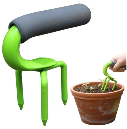 Cultivateur Manuel de Griffe de Jardin en Acier motoculteur à Main avec Outil d'aérateur pelouse poignée pour Les Lits Jardin en Pot cultivant Le Pot Plante Vert