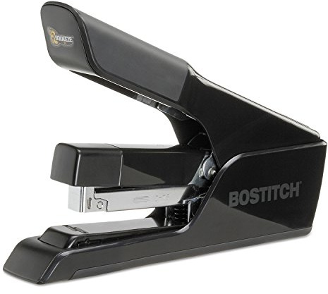 Bostitch Office EZ Squeeze 75 Sheet Flat Clinch Stapler, Reduced Effort, Black (B875)