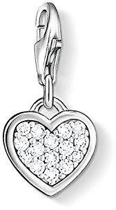 THOMAS SABO Damen Charm-Anhänger Herz Flügel Charm Club 925 Sterling Silber 0613-001-12