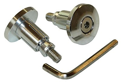 Citomerx Lenkerenden Lenkergewichte Vibrationsdämpfer Silber Chrom | Passend für Motorrad Moped Roller ATV z.B. BMW Aprilia Honda Adly