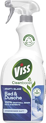 VISS Reinigungsspray Bad & Dusche für strahlenden Glanz 100% kraftvoll gegen Kalk 750 ml