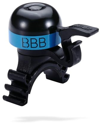 BBB - Mini campanello per bicicletta da bicicletta, per bici da corsa e mountain bike, mini fit, BBB-16, per adulti, colore: nero/blu, taglia unica