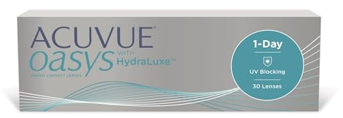 ACUVUE OASYS 1-Day Tageskontaktlinsen helfen das Gefühl von müden & trockenen Augen zu reduzieren – Tageskontaktlinsen mit -3.25 dpt und BC 9 – UV Schutz & Komfortables Tragegefühl – 30 Linsen