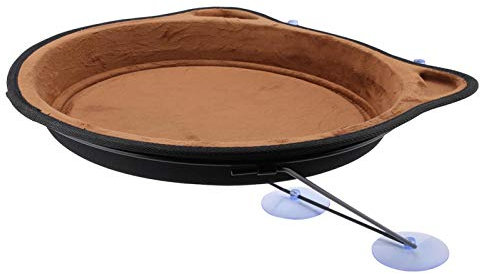 Katze Fenster montiert Bett Sonnenbad Sitz Fenster Hängematte Katzen Fensterplatz Kissen Bett Cosy Place Liegeplatte Saugnapf Hängen Haustier Bett für Katze klein Hund oder andere Kleintiere(Kaffee)