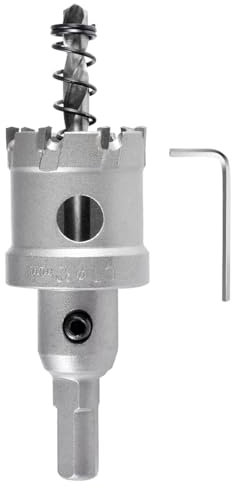 KATUR TCT Foret de scie cloche en carbure 32mm, Coupe-trou en carbure de tungstène, coupe-trou industriel pour l'acier inoxydable, le métal, le fer, l'alliage, le cuivre, le bois et les plastiques
