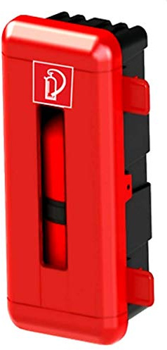 Feuerlöscher Box Schutzkasten für 5kg CO2 Feuerlöscher rot-schwarz H/B/T 865 x 335 x 240 mm außen