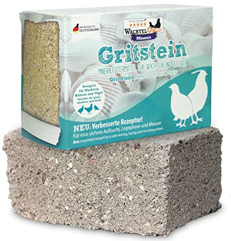 federgold® Gritstein 1kg – Mineralstein für Hühner, Wachteln & Geflügel - Natürliche Calcium- & Mineralstoffquelle für Starke Eierschalen, gesunde Verdauung & artgerechte Fütterung